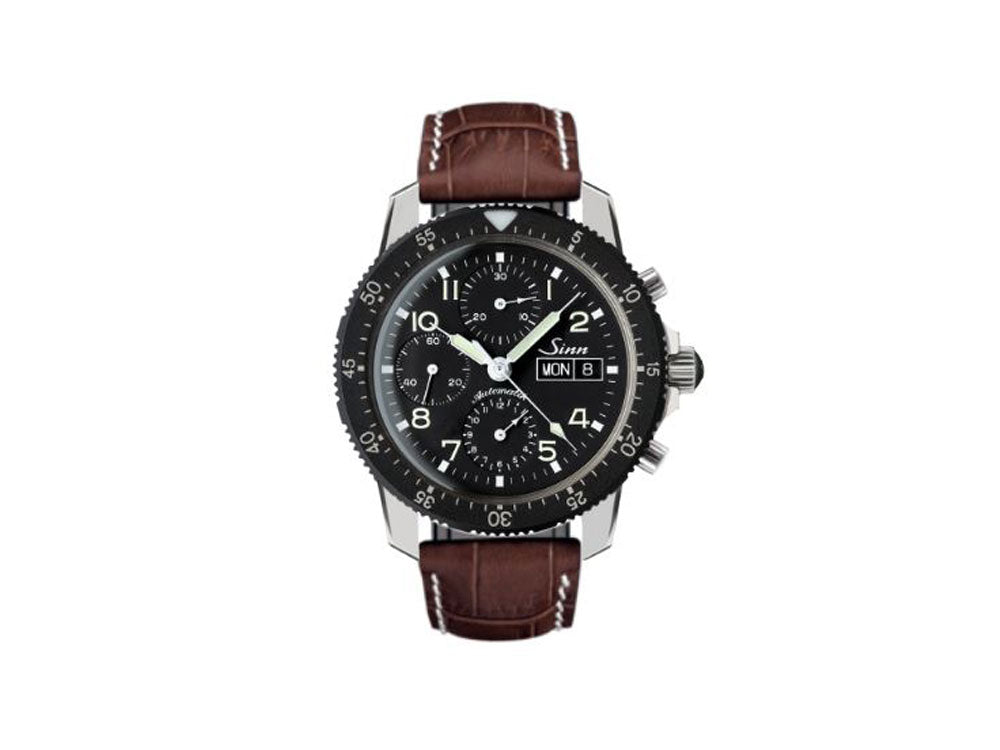Reloj Automático Sinn 103 St, 41 mm, Correa de piel, Negro, 103.031 LB2