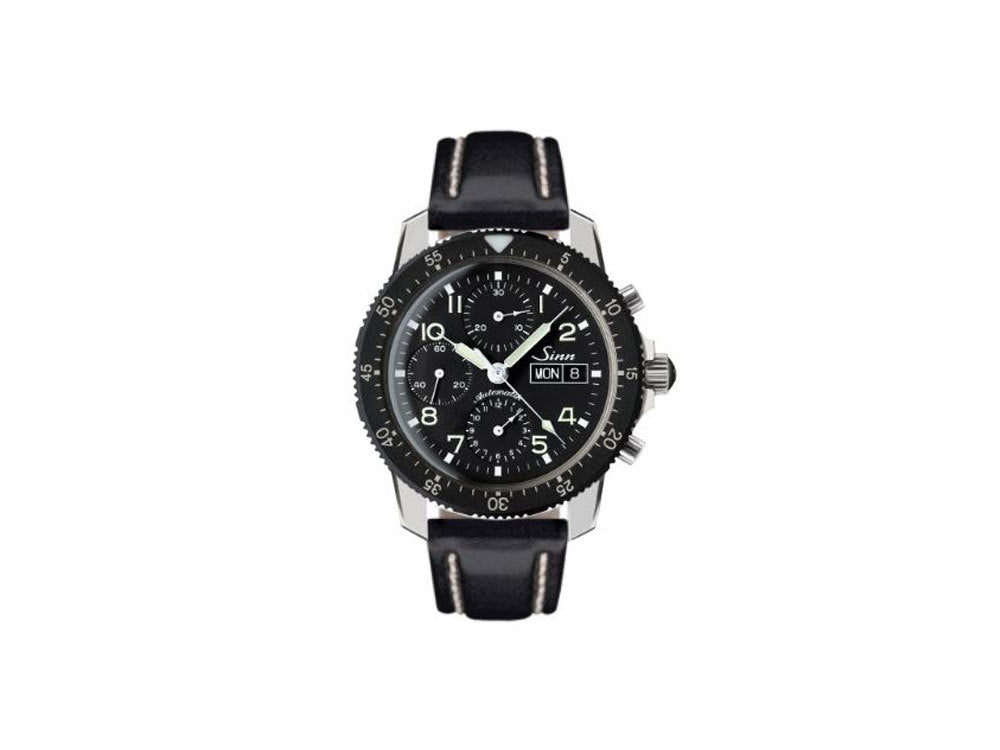 Reloj Automático Sinn 103 St, Valjoux 7750, Correa de piel, Negro, 103.031 LB35
