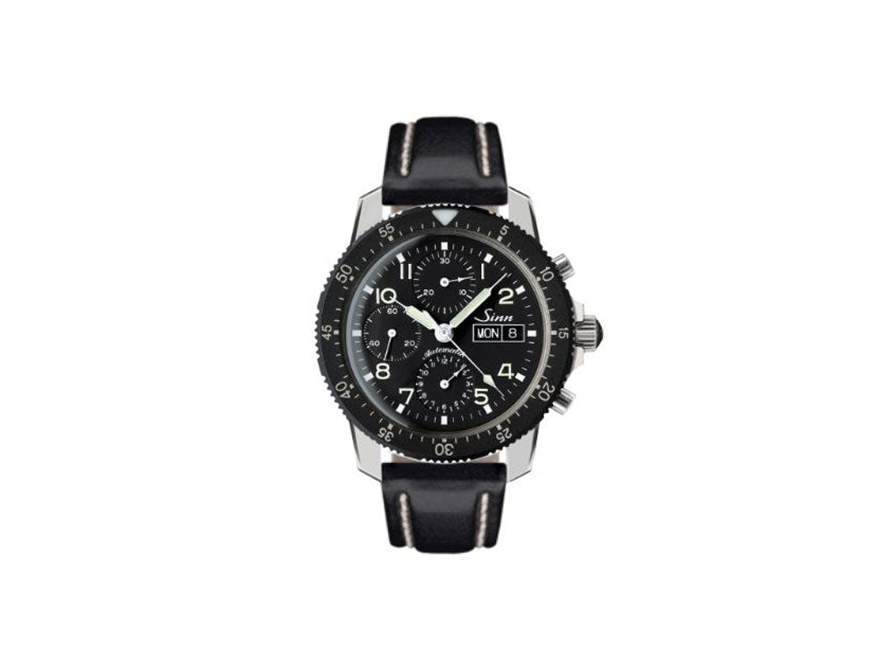Reloj Automático Sinn 103 St, Valjoux 7750, Correa de piel, Negro, 103.031 LB35