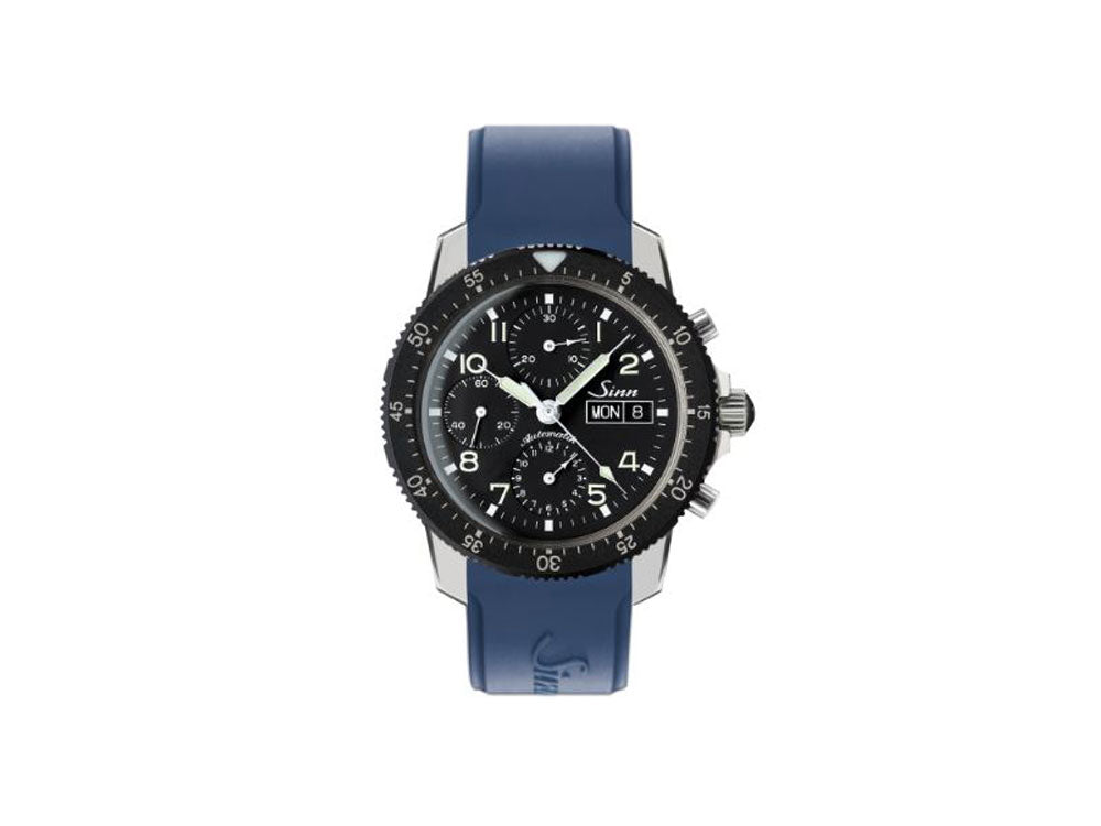 Reloj Automático Sinn 103 St, 41 mm, Correa de silicona, Negro, 103.031 SI146
