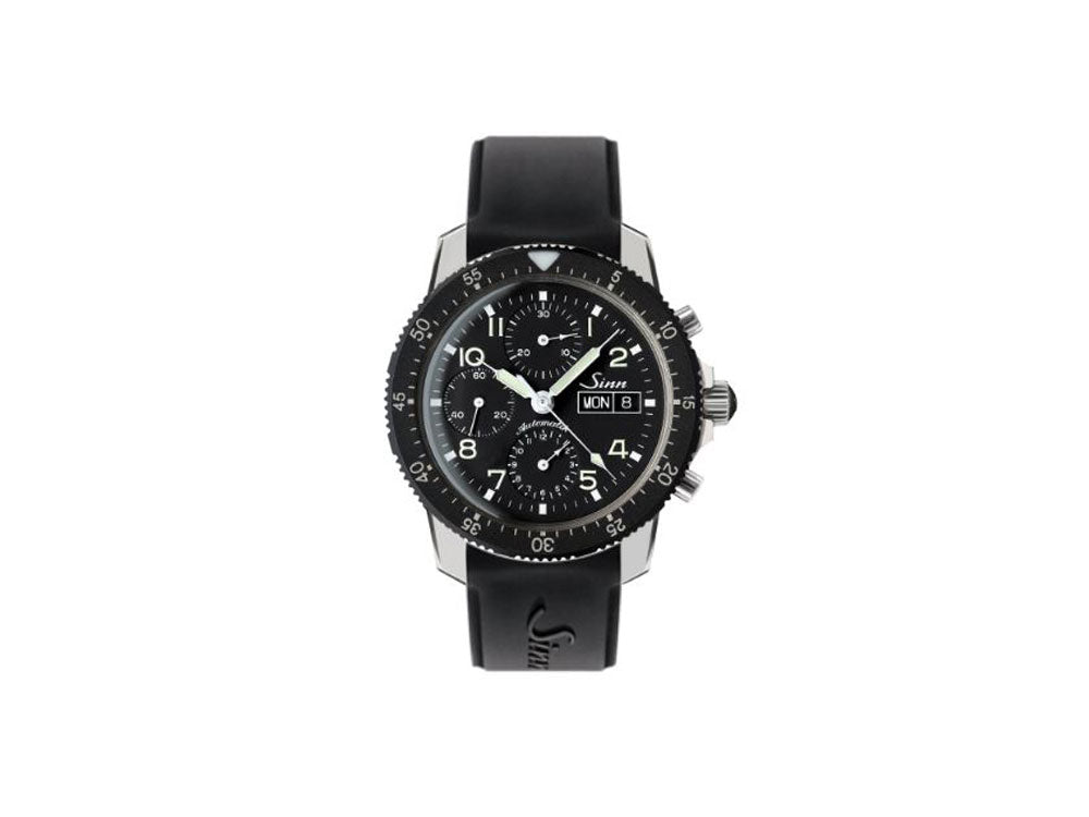Reloj Automático Sinn 103 St, 41 mm, Correa de silicona, Negro. 103.031 SI44