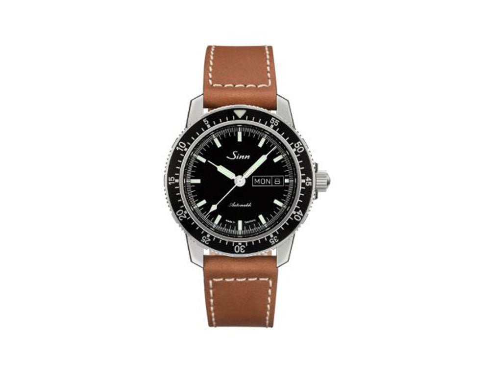 Reloj Automático Sinn 104 St Sa I, 41 mm, Negro, Correa de piel, 104.010 LB142