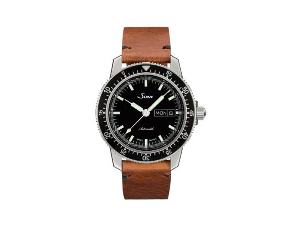 Reloj Automático Sinn 104 St Sa I, 41 mm, Negro, Correa de piel, 104.010 LB156