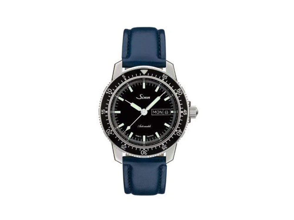 Reloj Automático Sinn 104 St Sa I, 41 mm, Negro, Correa de piel, 104.010 LB161
