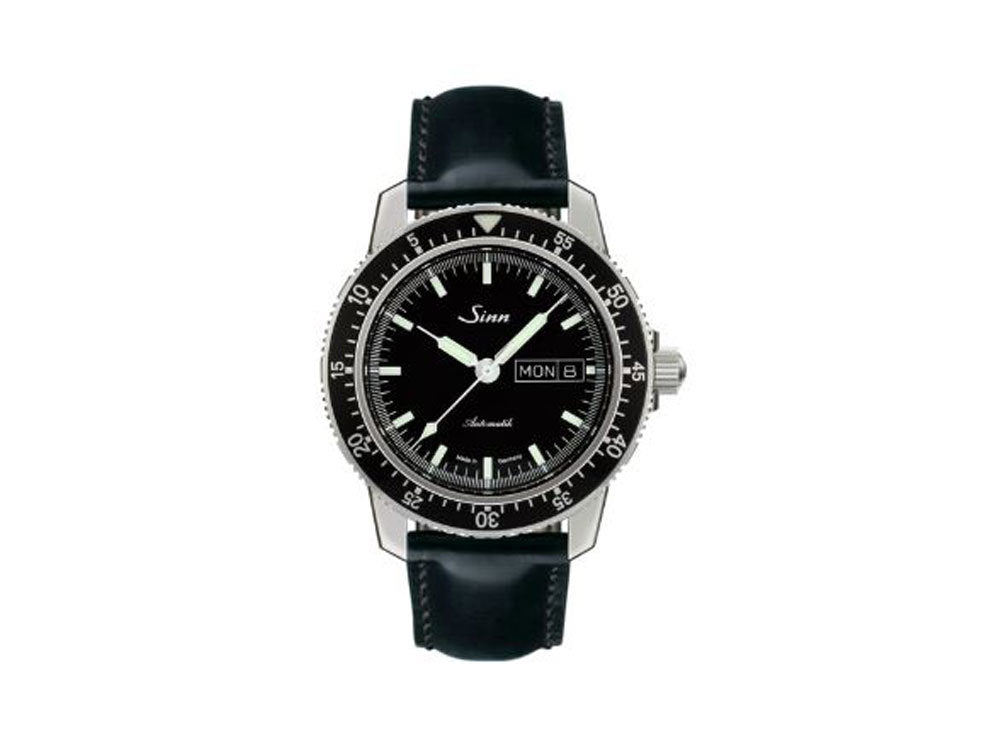 Reloj Automático Sinn 104 St Sa I, 41 mm, Negro, Correa de piel, 104.010 LB18