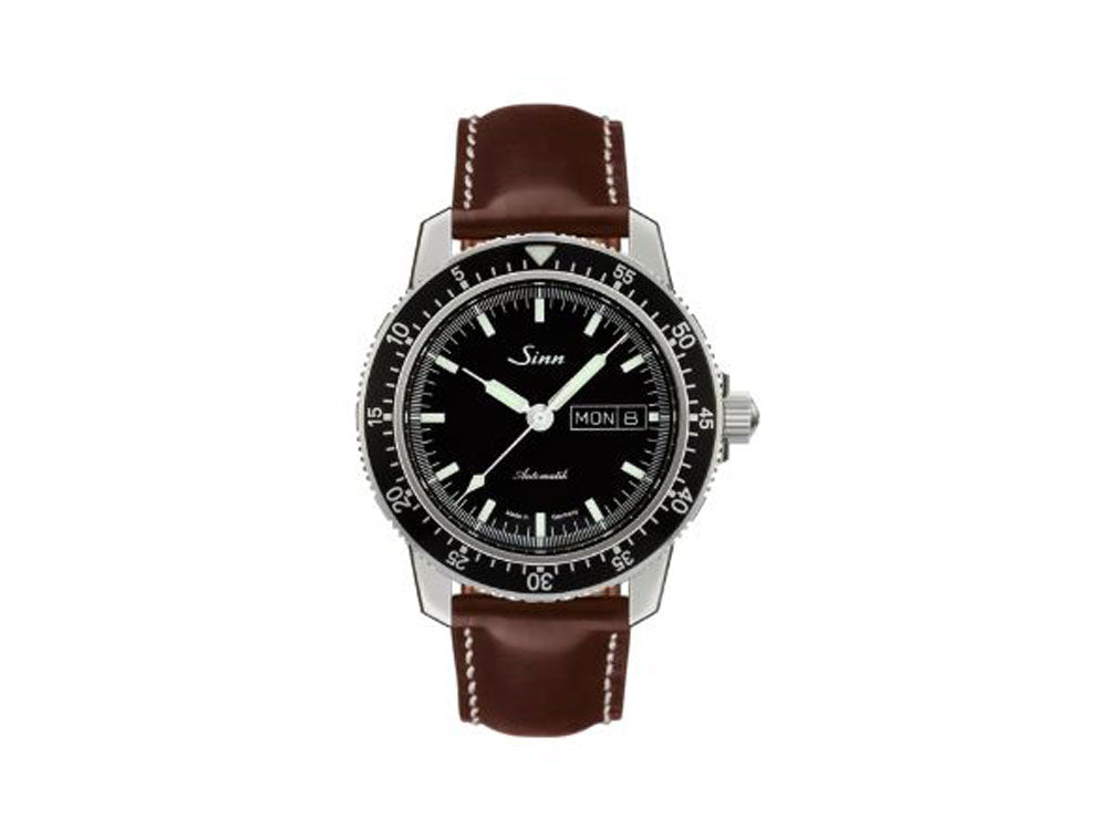 Reloj Automático Sinn 104 St Sa I, 41 mm, Negro, Correa de piel, 104.010 LB19