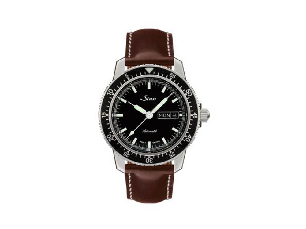 Reloj Automático Sinn 104 St Sa I, 41 mm, Negro, Correa de piel, 104.010 LB19