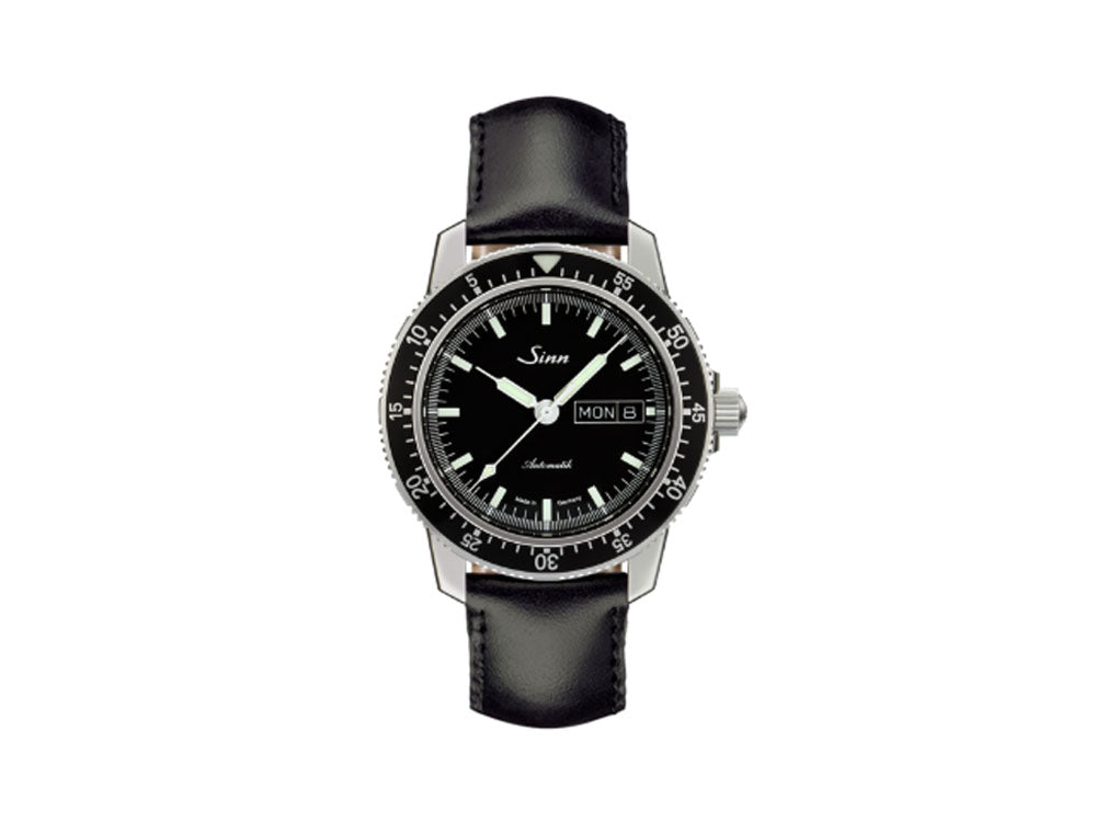 Reloj Automático Sinn 104 St Sa I, SW 220-1, 41 mm, Negro, Piel, 104.010 LB33