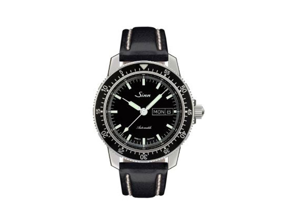 Reloj Automático Sinn 104 St Sa I, 41 mm, Negro, Correa de piel, 104.010 LB35