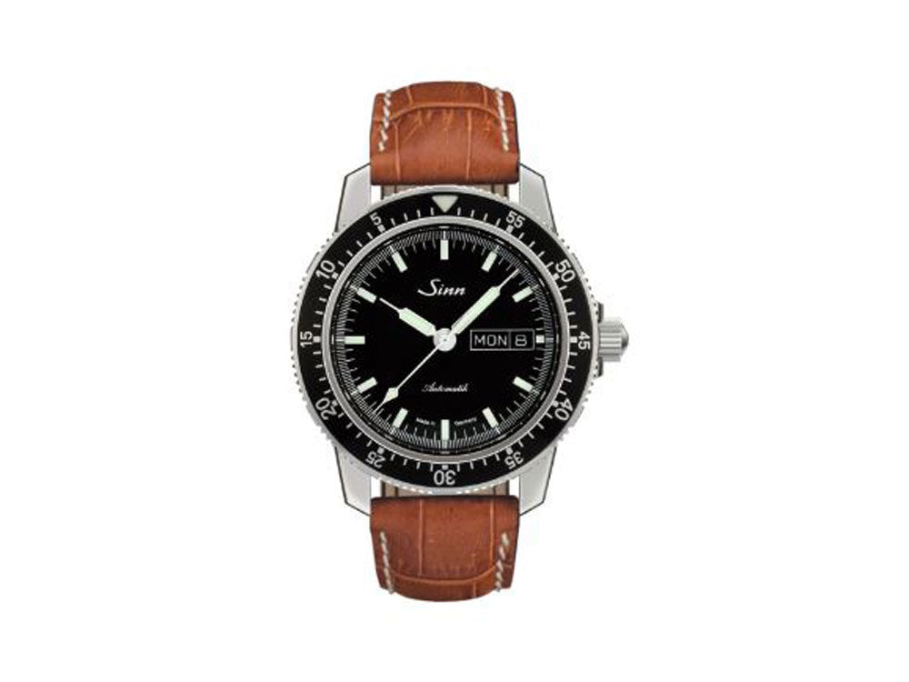 Reloj Automático Sinn 104 St Sa I, 41 mm, Negro, Correa de piel, 104.010 LB4