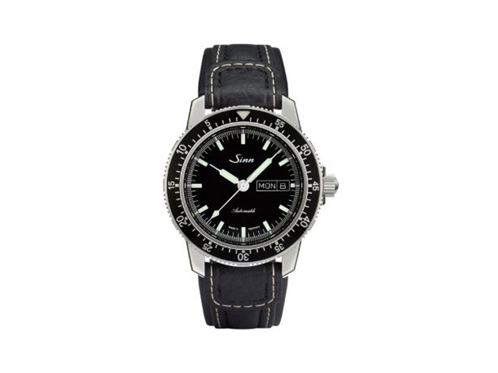 Reloj Automático Sinn 104 St Sa I, 41 mm, Negro, Correa de piel, 104.010 LB86