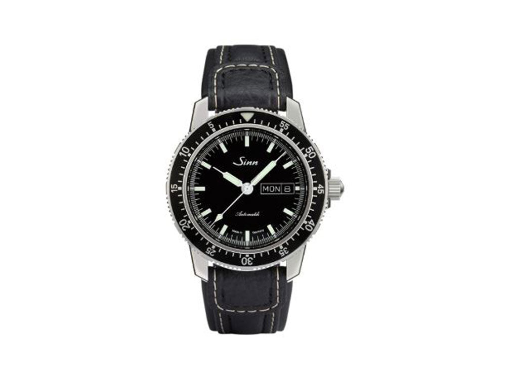 Reloj Automático Sinn 104 St Sa I, 41 mm, Negro, Correa de piel, 104.010 LB86