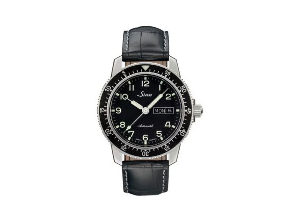 Reloj Automático Sinn 104 St Sa A, 41 mm, Negro, Correa de piel, 104.011 LB1