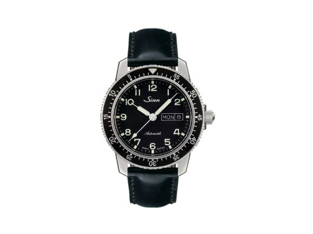 Reloj Automático Sinn 104 St Sa A, 41 mm, Negro, Correa de piel, 104.011 LB18