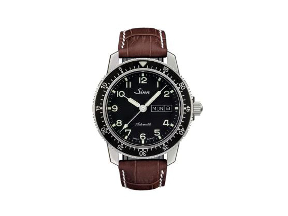 Reloj Automático Sinn 104 St Sa A, 41 mm, Negro, Correa de piel, 104.011 LB2
