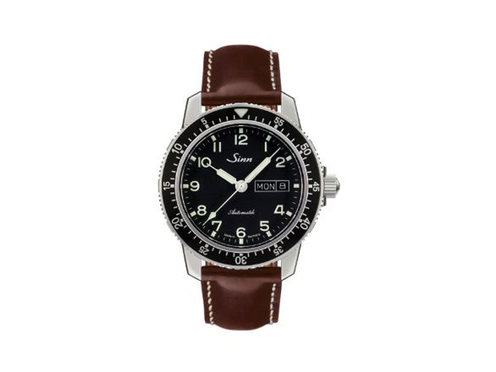 Reloj Automático Sinn 104 St Sa A, 41 mm, Negro, Correa de piel, 104.011 LB21
