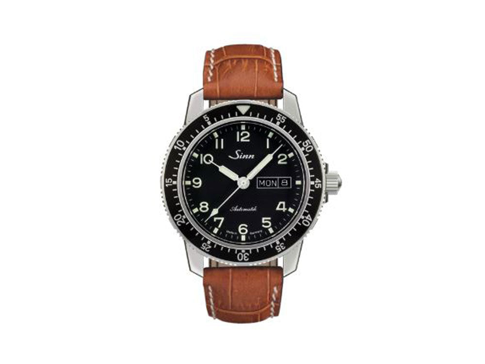 Reloj Automático Sinn 104 St Sa A, 41 mm, Negro, Correa de piel, 104.011 LB4