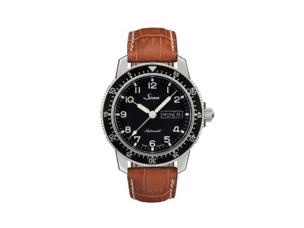 Reloj Automático Sinn 104 St Sa A, 41 mm, Negro, Correa de piel, 104.011 LB4