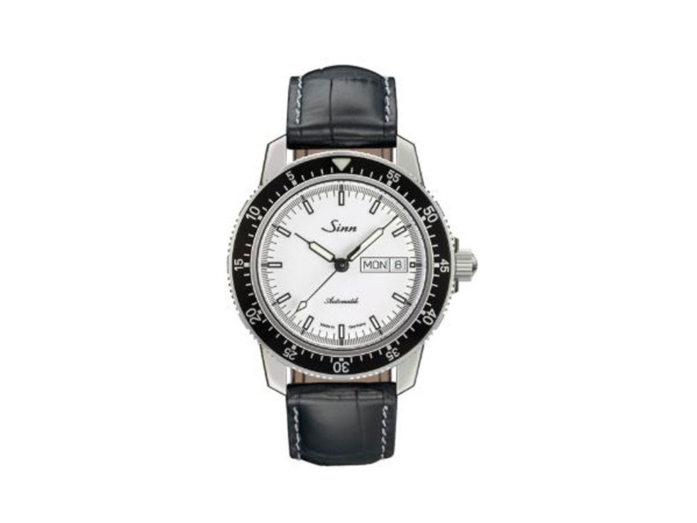 Reloj Automático Sinn 104 St I W, 41 mm, Blanco, Correa de piel, 104.012 LB1