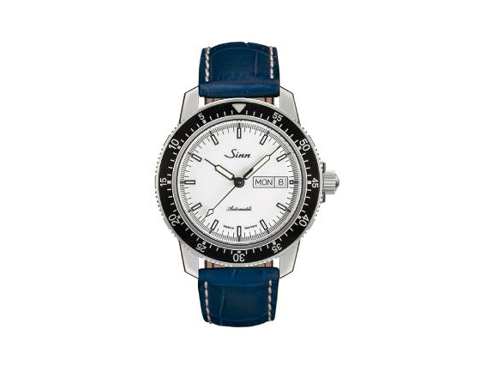 Reloj Automático Sinn 104 St Sa I W, 41 mm, Blanco, Correa de piel, 104.012 LB3