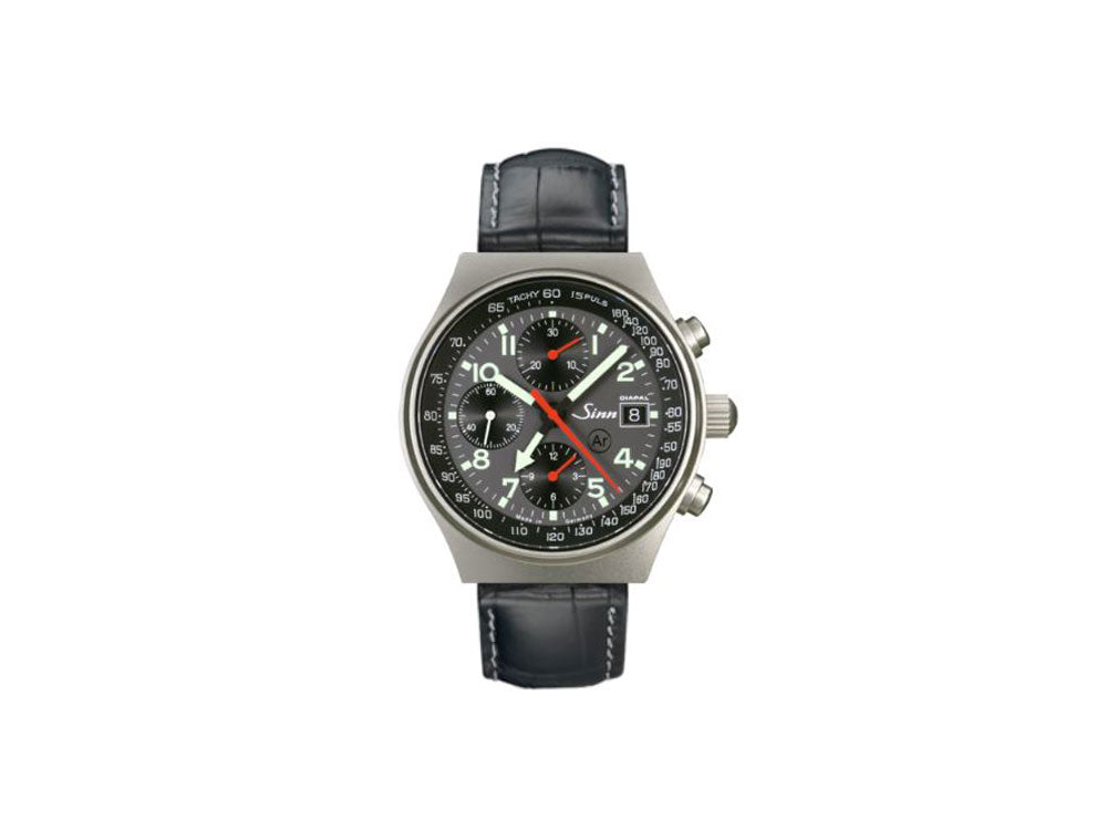 Reloj Automático Sinn 144 St DIAPAL, GMT, 41 mm, Cronógrafo, Negro, 144.068 LB1