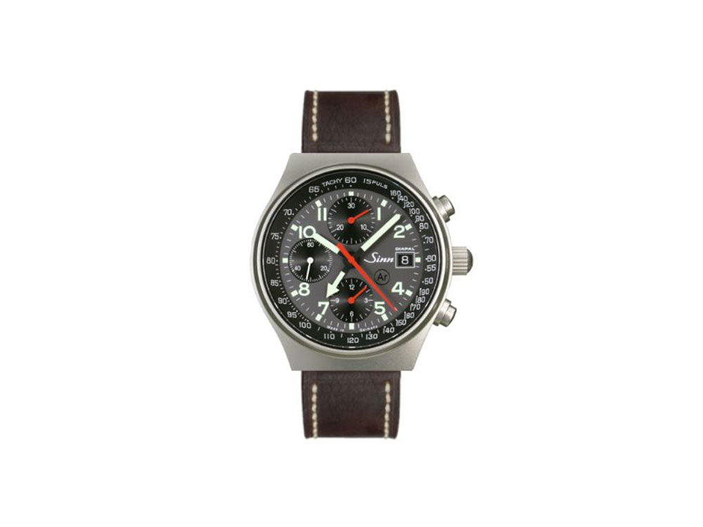 Reloj Automático Sinn 144 St DIAPAL, GMT, 41 mm, Crono, Negro, 144.068 LB115