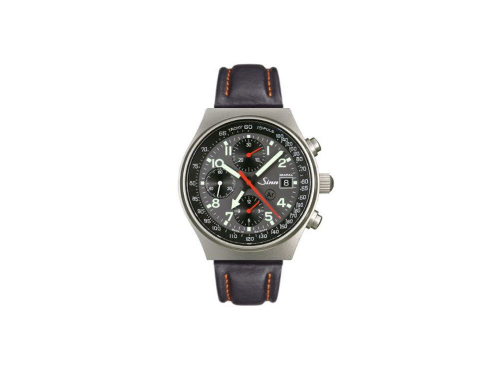 Reloj Automático Sinn 144 St DIAPAL, GMT, 41 mm, Crono, Negro, 144.068 LB126
