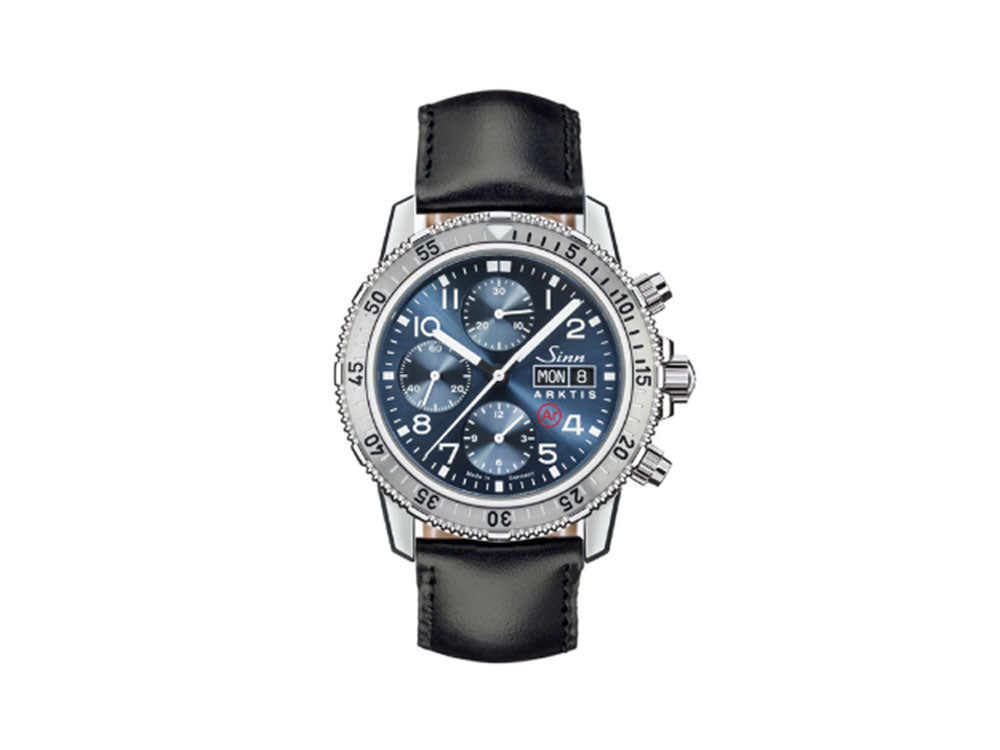 Reloj Automático Sinn 206, Valjoux 7750, Azul, 43 mm, Correa piel, 206.012 LB34