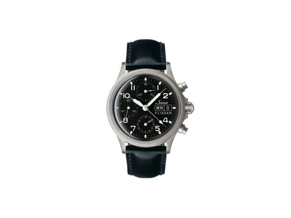 Reloj Automático Sinn 356 PILOT, Cronógrafo, 38,5mm, Negro, 356.020 LB18