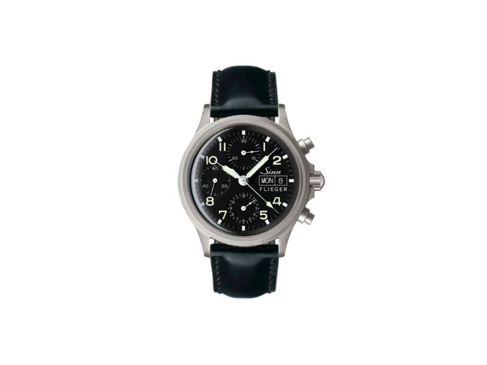 Reloj Automático Sinn 356 PILOT, Cronógrafo, 38,5mm, Negro, 356.020 LB18