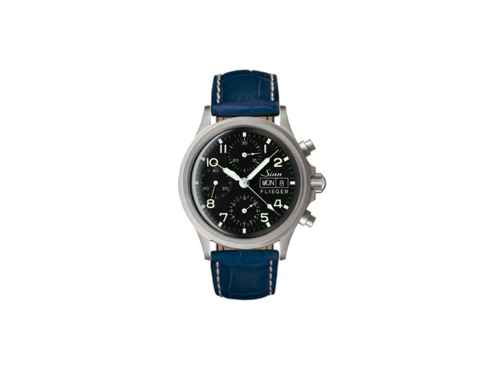 Reloj Automático Sinn 356 PILOT, Cronógrafo, 38,5mm, Negro, 356.020 LB3