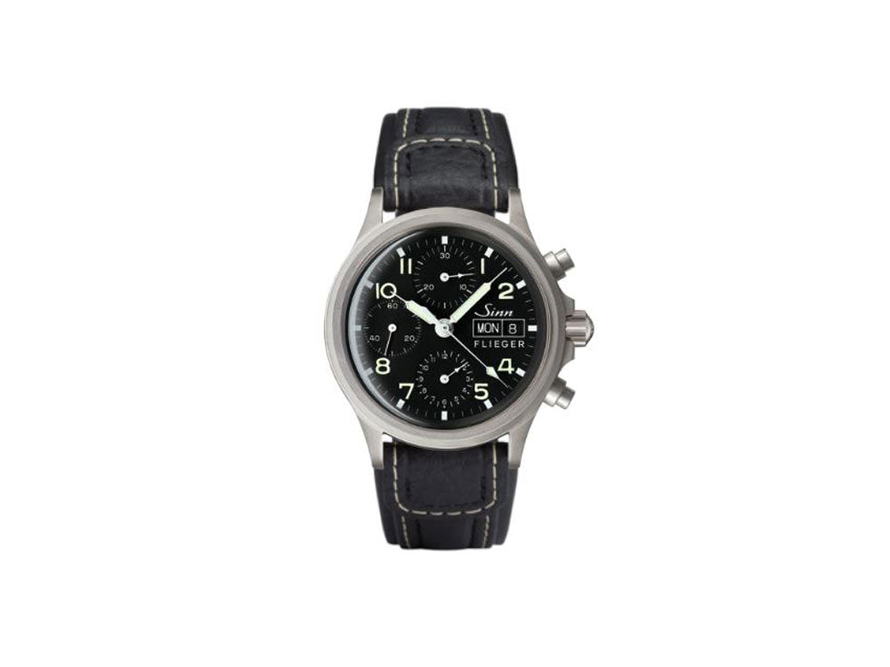 Reloj Automático Sinn 356 PILOT, Cronógrafo, 38,5mm, Negro, 356.020 LB86