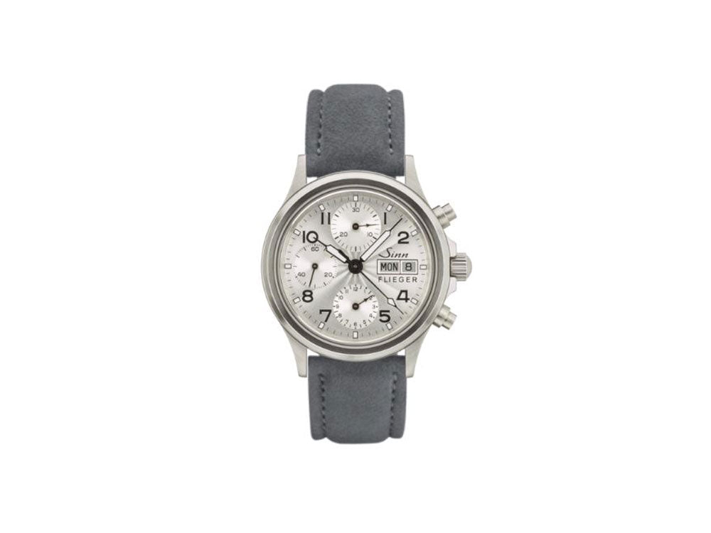 Reloj Automático Sinn 356 Sa PILOT III, Crono, 38,5mm, Plata, 356.0721 LB162