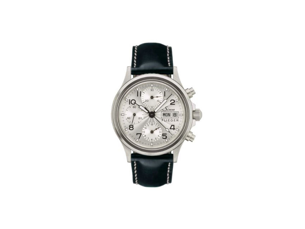 Reloj Automático Sinn 356 Sa PILOT III, Cronógrafo, 38,5mm, Plata, 356.0721 LB20