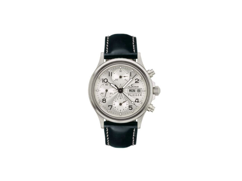 Reloj Automático Sinn 356 Sa PILOT III, Cronógrafo, 38,5mm, Plata, 356.0721 LB20