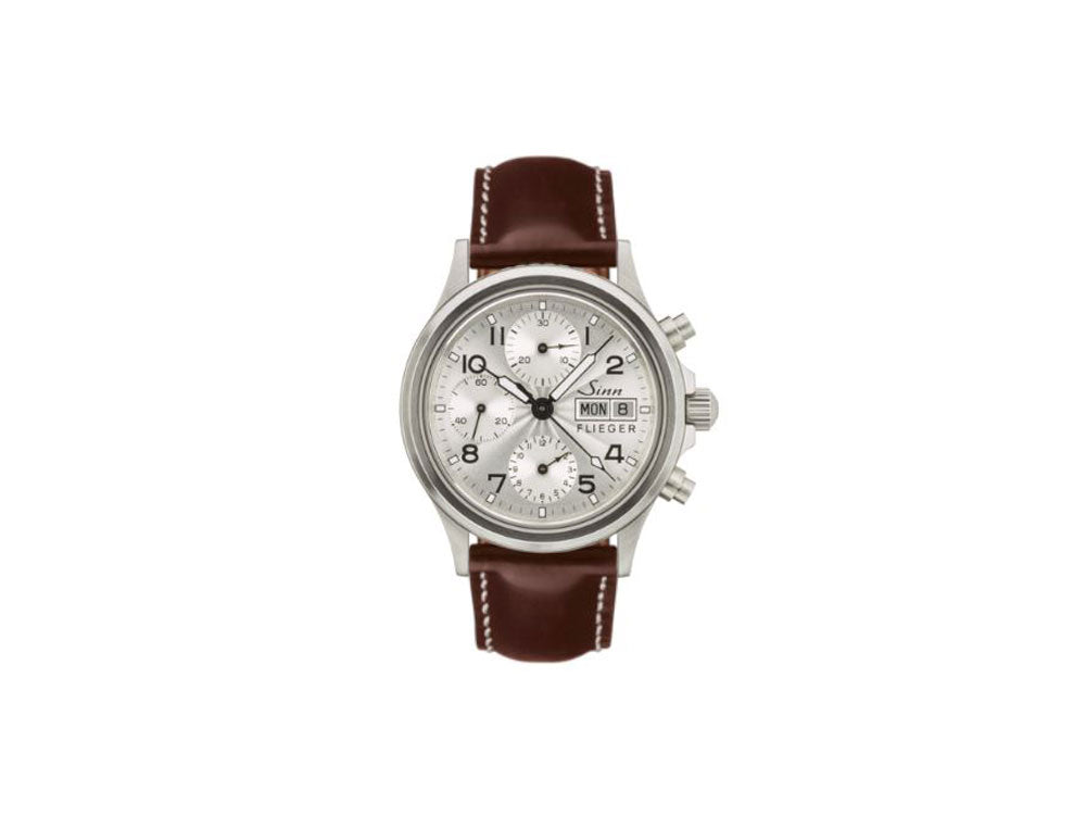 Reloj Automático Sinn 356 Sa PILOT III, Cronógrafo, 38,5mm, Plata, 356.0721 LB21