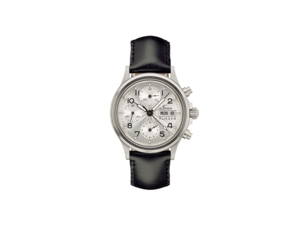 Reloj Automático Sinn 356 Sa PILOT III, Cronógrafo, 38,5mm, Plata, 356.0721 LB33