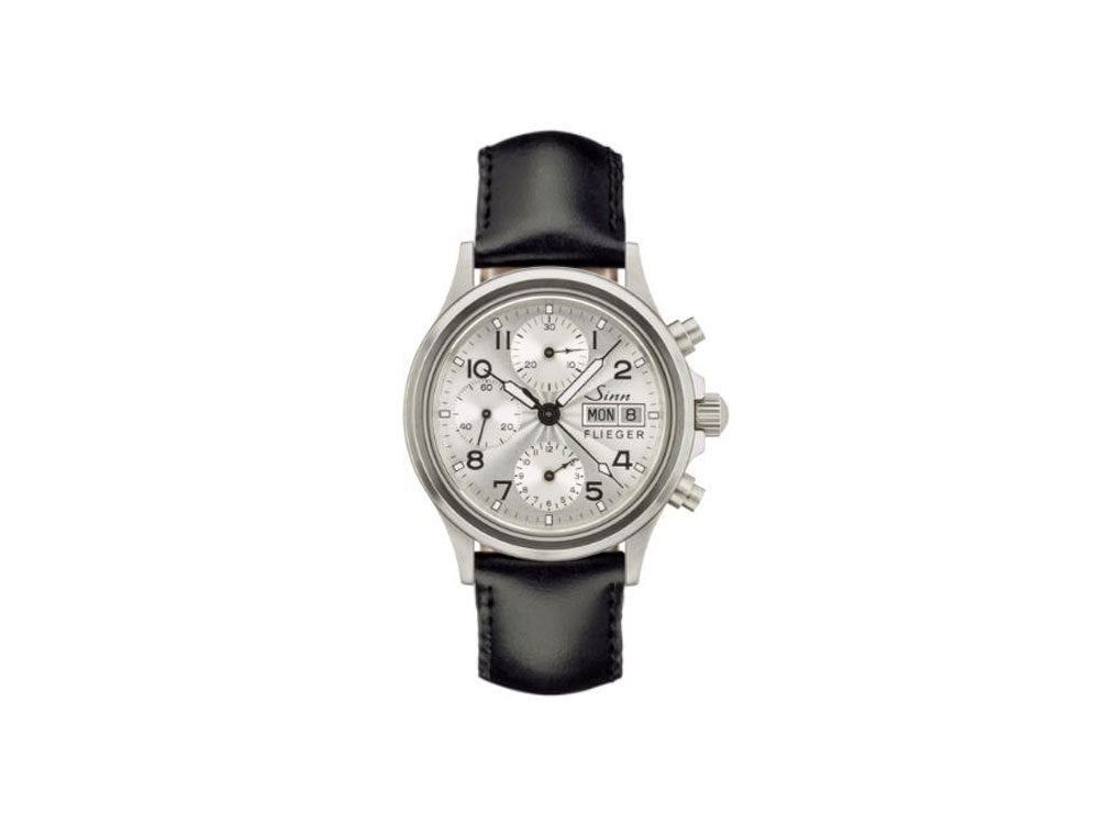 Reloj Automático Sinn 356 Sa PILOT III, Cronógrafo, 38,5mm, Plata, 356.0721 LB33