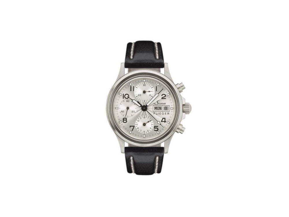 Reloj Automático Sinn 356 Sa PILOT, Cronógrafo, 38,5mm, Plata, 356.0721 LB35