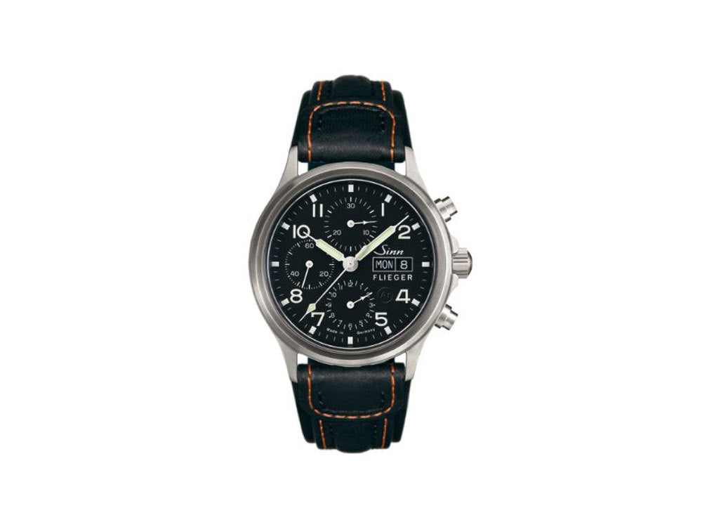 Reloj Automático Sinn 358 Sa PILOT, Cronógrafo, 42 mm, Negro, 358.060 LB101