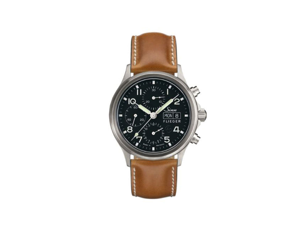 Reloj Automático Sinn 358 Sa PILOT, Cronógrafo, 42 mm, Negro, 358.060 LB141
