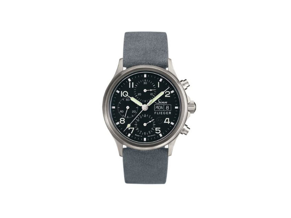 Reloj Automático Sinn 358 Sa PILOT, Cronógrafo, 42 mm, Negro, 358.060 LB163