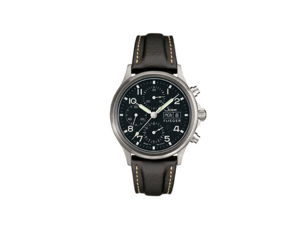 Reloj Automático Sinn 358 Sa PILOT, Cronógrafo, 42 mm, Negro, 358.060 LB38