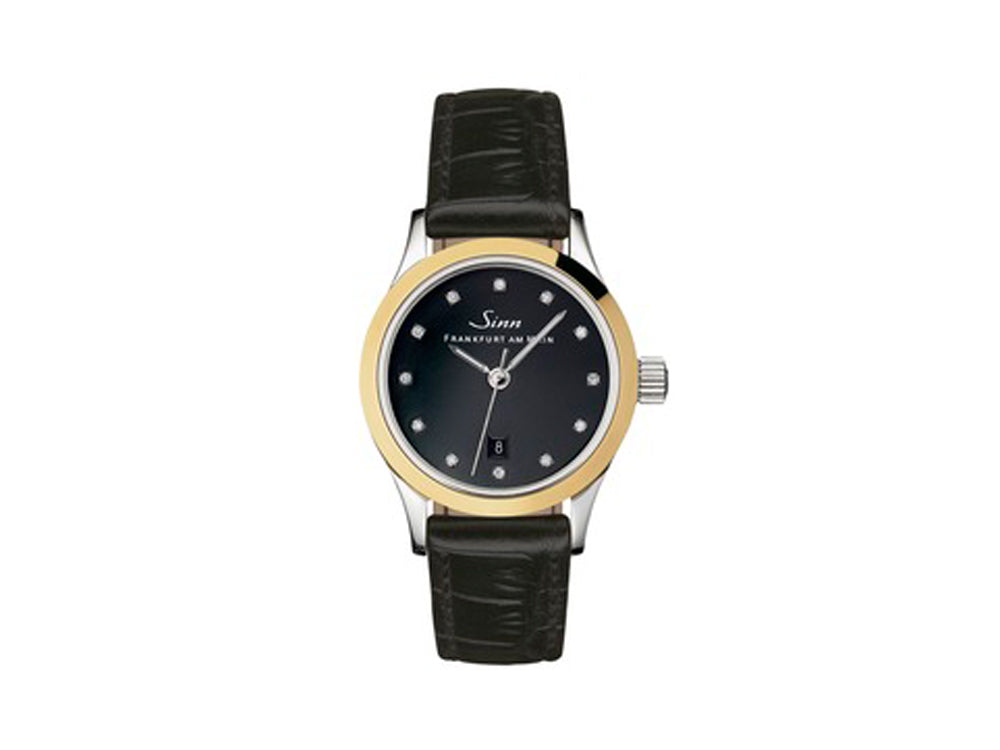 Reloj Automático Sinn 456 TW 12, ETA 2671, 28mm, Diamantes, Piel, 456.027 LB51