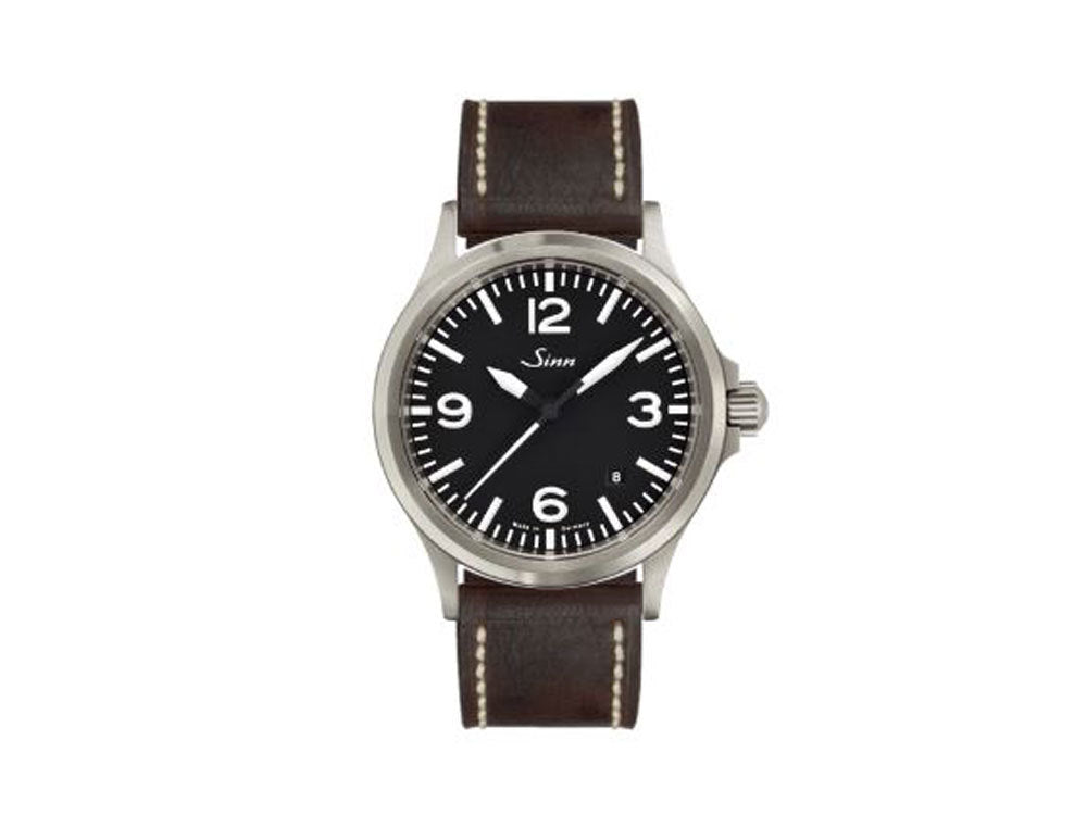 Reloj Automático Sinn 556 A , Negro, Correa de piel, 556.014 LB115