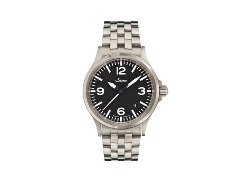 Reloj Automático Sinn 556, SW 200-1, Negro, Brazalete de acero, 556.014 MB67