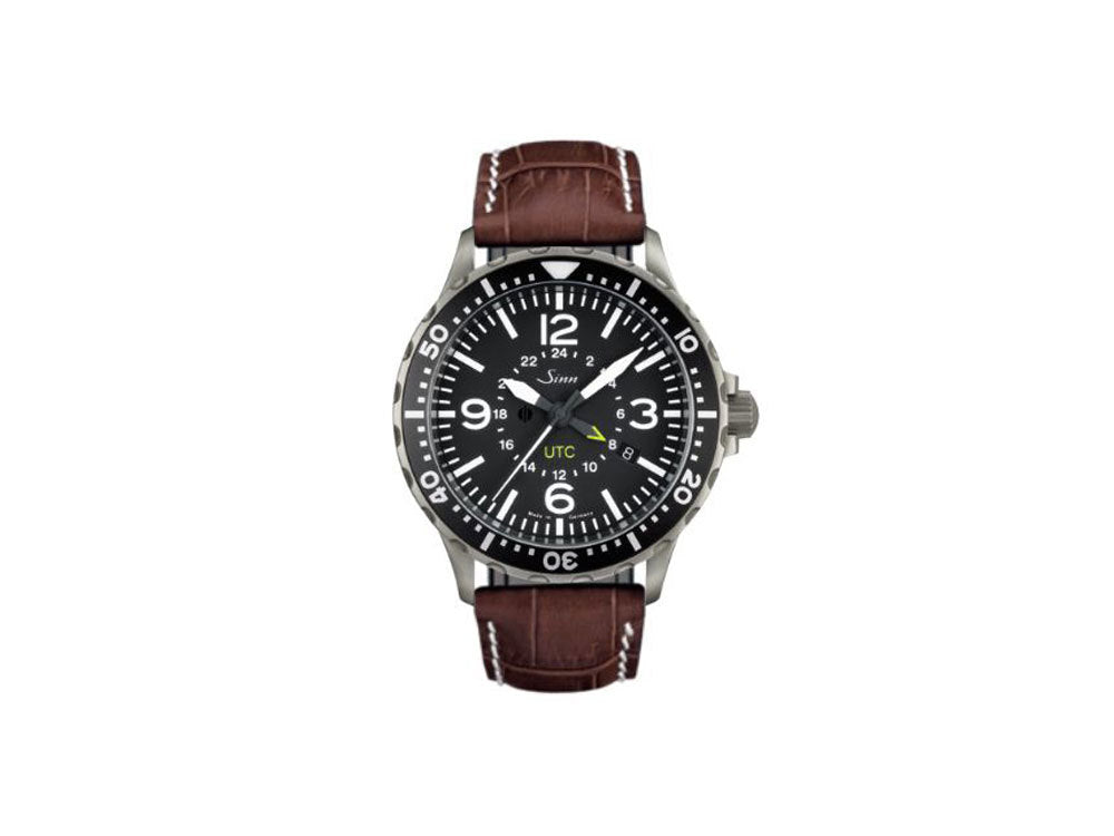 Reloj Automático Sinn 857 UTC, ETA 2893-2, 43mm, GMT, Piel, 857.010 LB7
