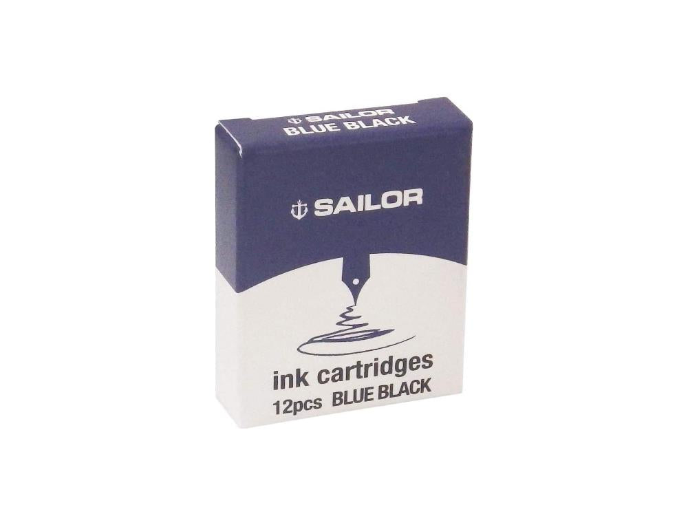 Cartuchos de tinta Sailor Jentle, Azul/Negro, 12 unidades, 13-0404-144