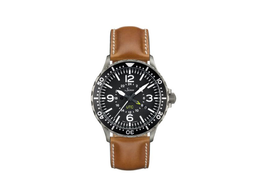 Reloj Automático Sinn 857 UTC, ETA 2893-2, 43mm, GMT, Piel, 857.010 LB141