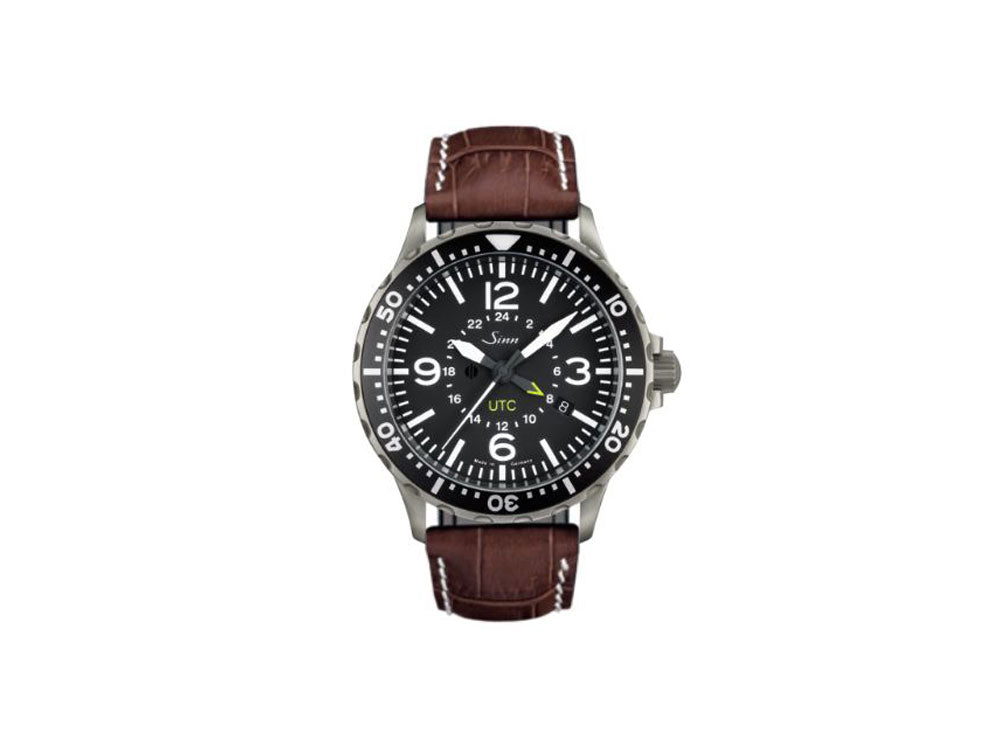 Reloj Automático Sinn 857 UTC, ETA 2893-2, 43mm, GMT, Piel, 857.010 LB7